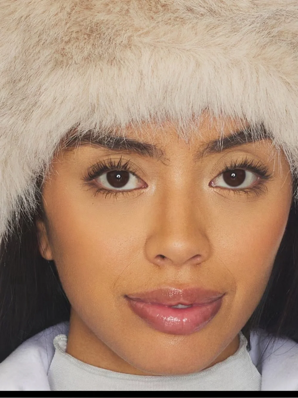 Plush Cream faux fur headband